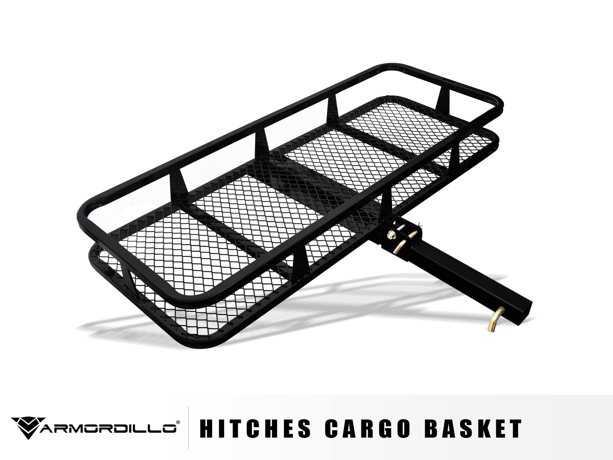 59-Inch ARMORDILLO Foldable Universal Mesh Rear Hitch Cargo Basket Fits 2" Receiver Tube