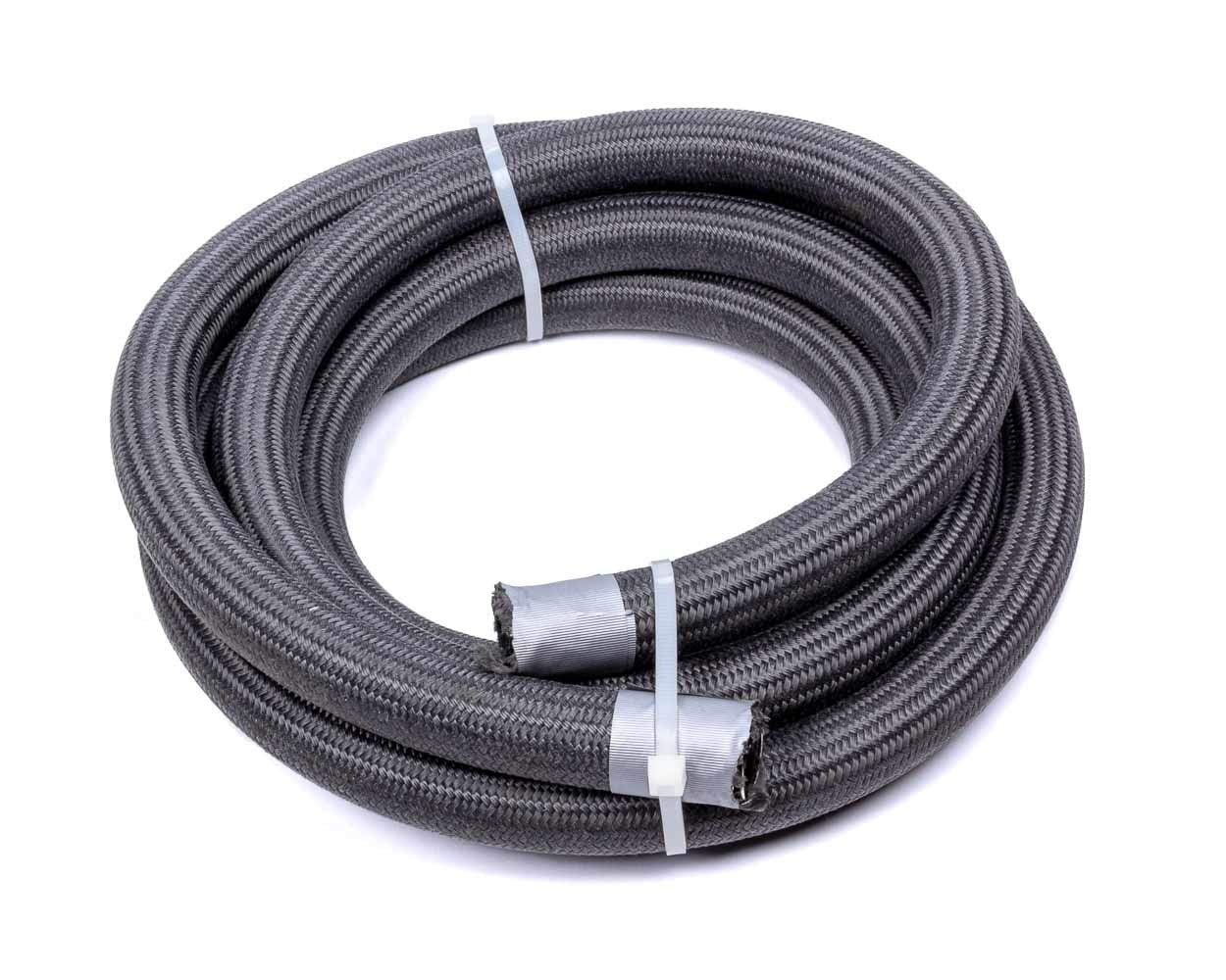 Hose, FRAGOLA 10 an, 3 ft., Braided Fire Retardant Fabric, Wire Reinforced, PTFE, Black, Each