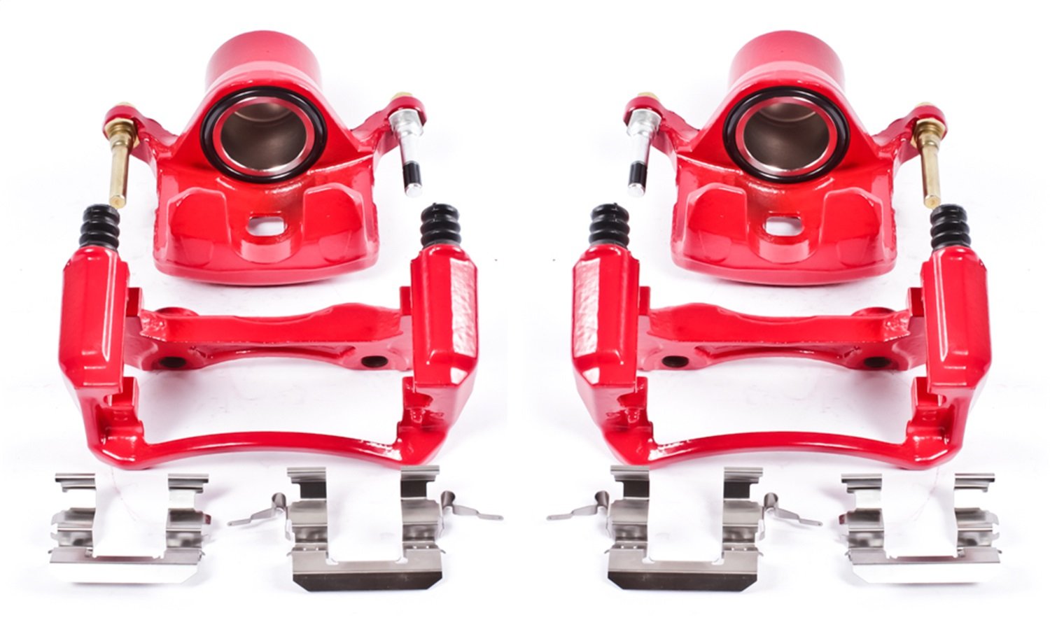 Power Stop Pair of High-Temp Red Powder Coated Front Calipers for Infiniti I30 2000-2001, Nissan Maxima 2000-2001 [Model Specific]