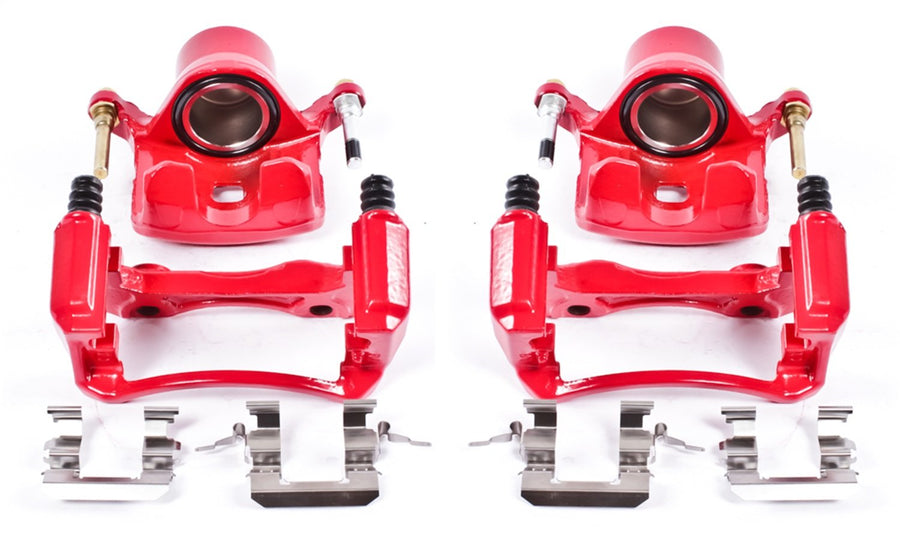 Power Stop Pair of High-Temp Red Powder Coated Front Calipers for Infiniti I30 2000-2001, Nissan Maxima 2000-2001 [Model Specific]