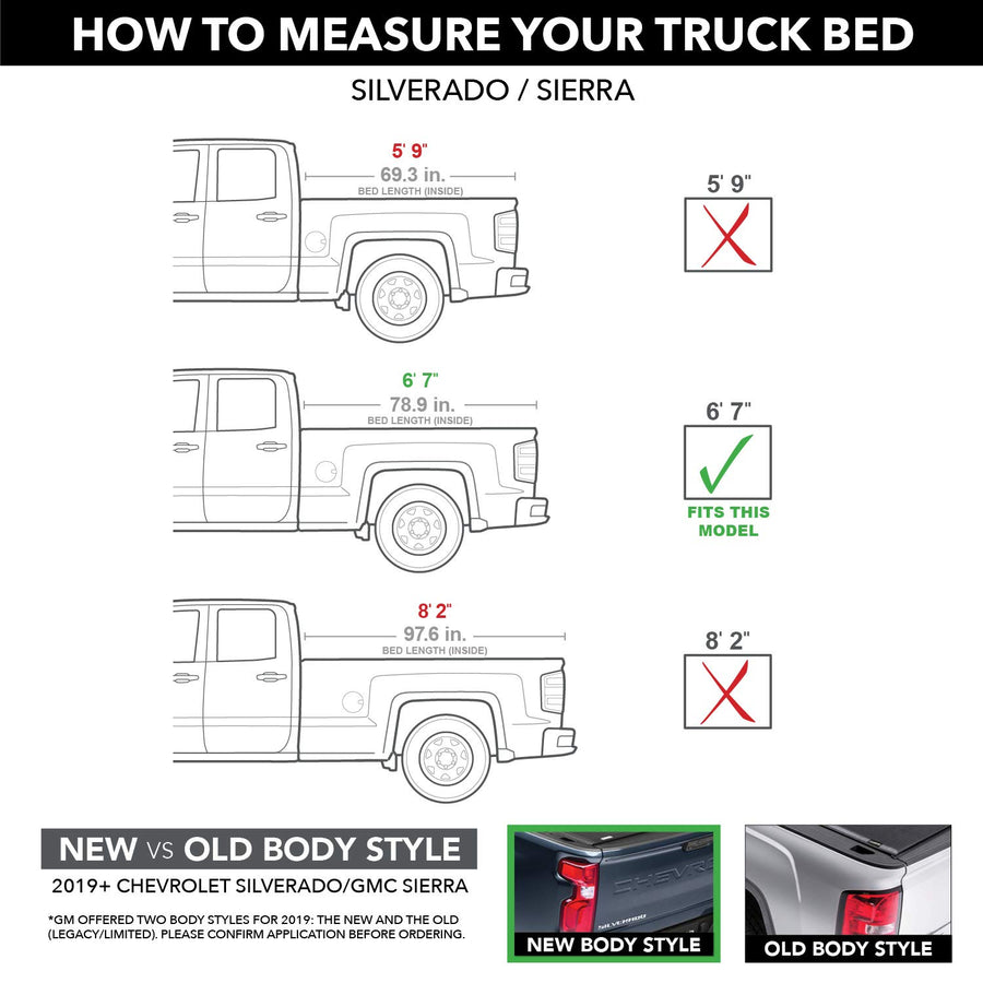 Retrax RetraxPRO MX RealTruck Retractable Truck Bed Tonneau Cover | 80462 | Fits 2014 - 2018, 2019 Ltd/Lgcy Chevy/GMC Silverado/Sierra 1500, 2015-19 2500/3500 6' 7" Bed (78.9")