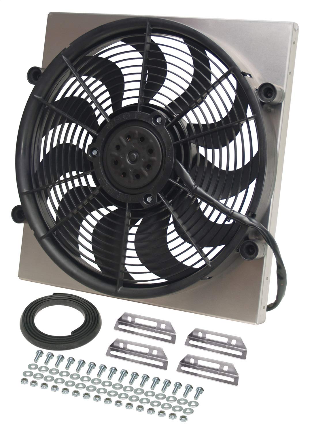 Black Derale 16816 High Output Single Radiator Fan