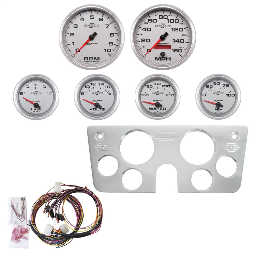 Chevy Truck AutoMeter Direct Fit Dash Kit, 67-72, 2 X 5, 4 X 2-5/8", Ultra-Lite Ii (7045-14)