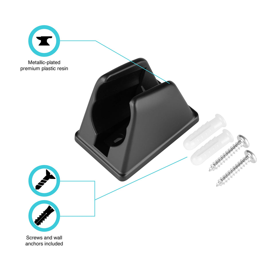Dura Faucet RV Handheld Shower Wand Bracket Holder DF-SA156-MB, Mounting Screws Included (Matte Black)