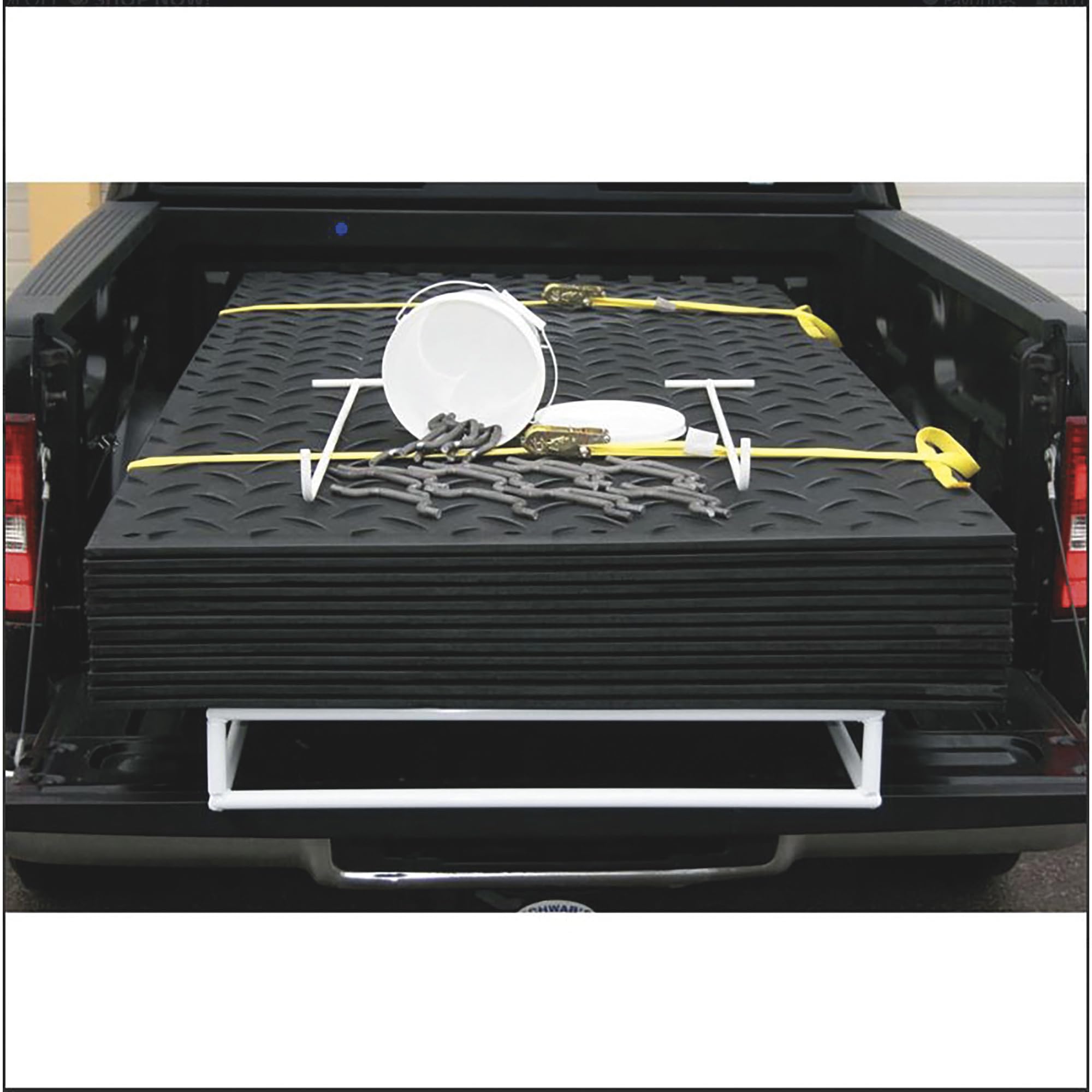TuffTrak Ground Protection Mat AlturnaMAT Pak - 12-Pc. Set, Black, 8ft.L x 3ft.W, Diamond Plate Tread Design, Model Number AMCP3