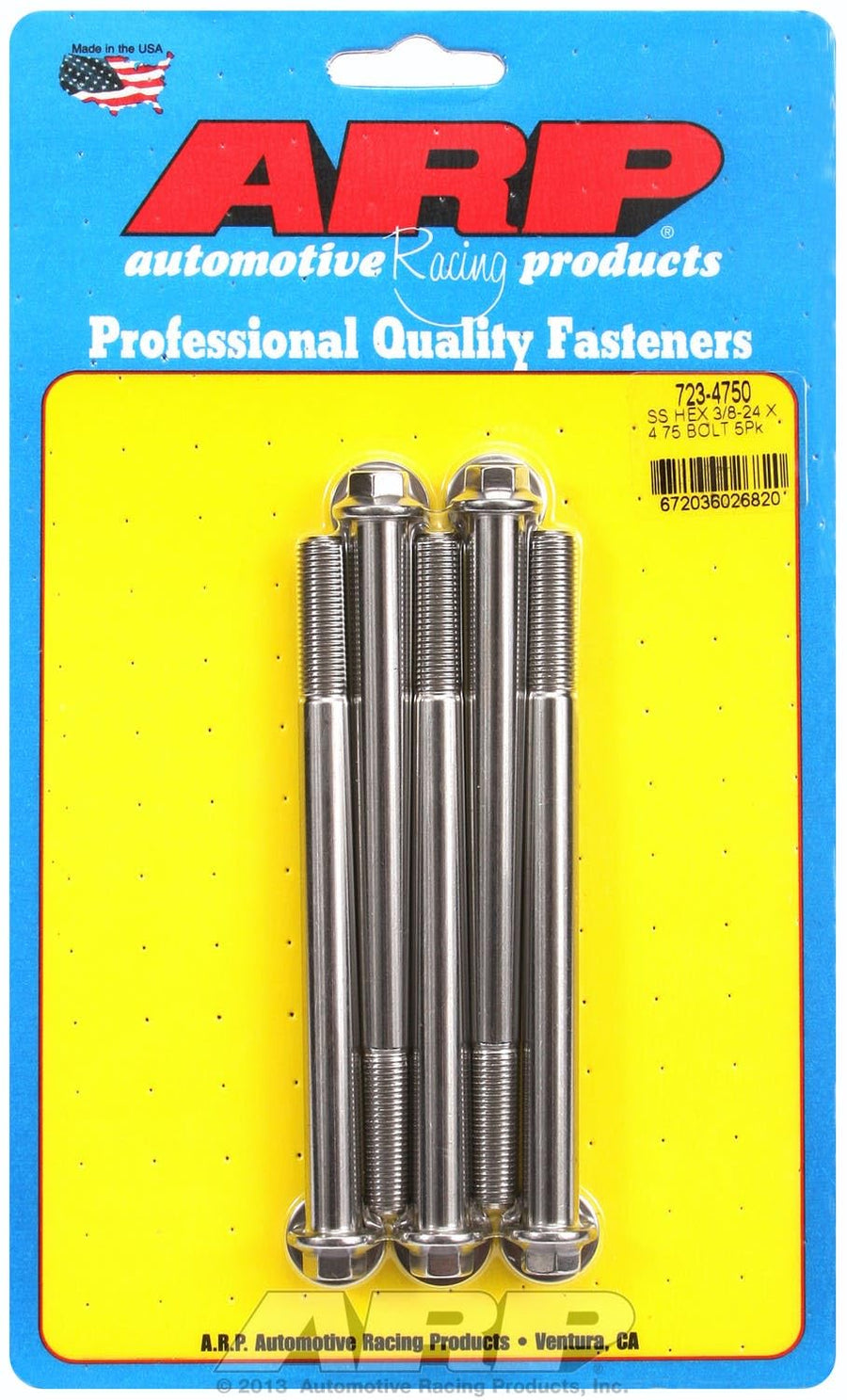 Hex Bolt ARP (723-4750), Stainless Steel