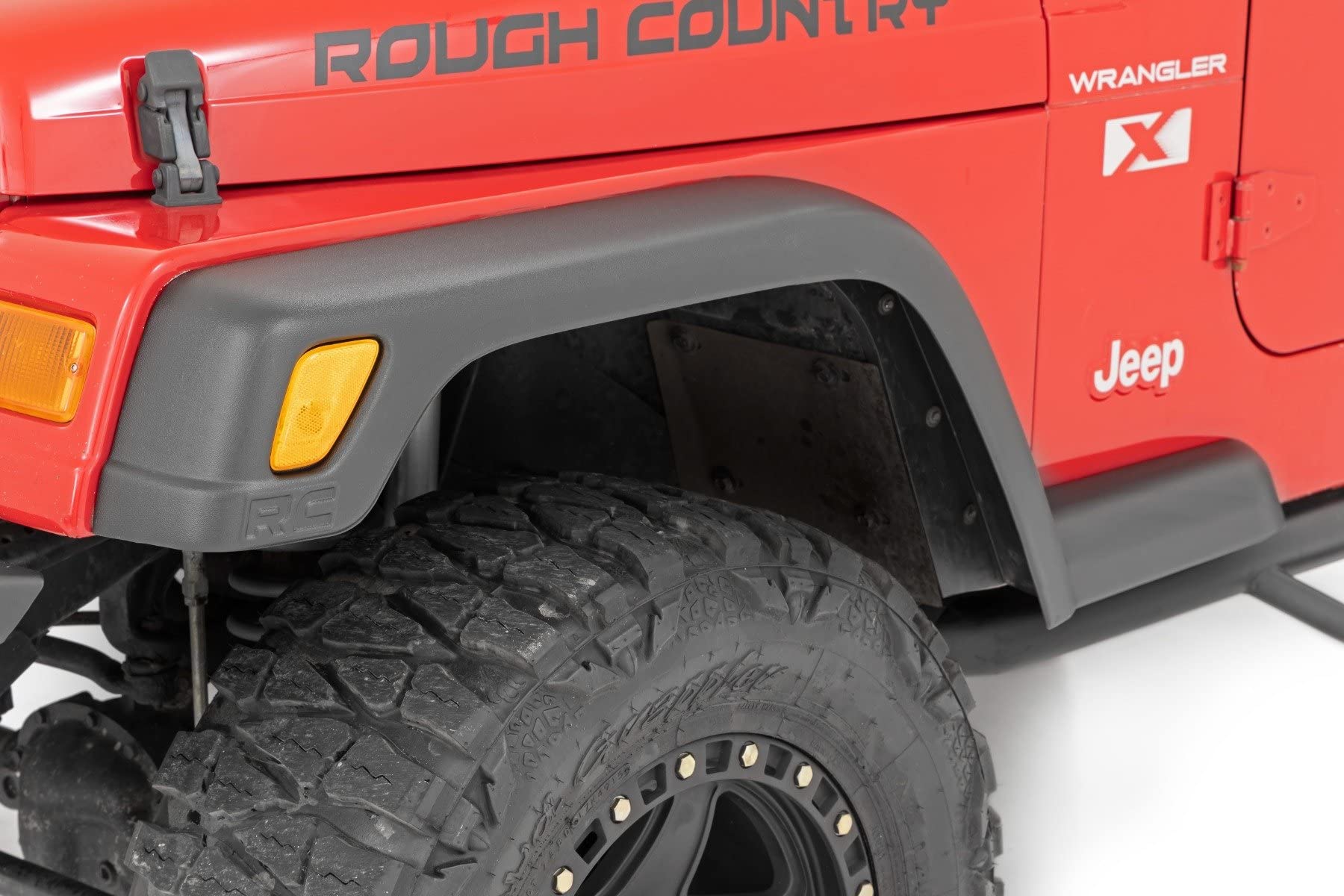 5.5" Wide Fender Flares Rough Country for Jeep Wrangler TJ (1997-2006), Wrangler Unlimited (2004-2006) - Set of 4