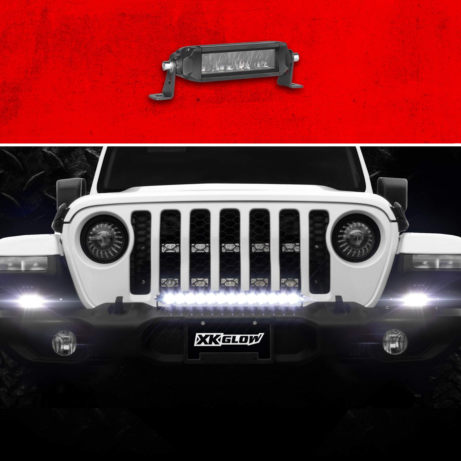 6in XKGLOW 2nd Gen Razor Light Bar High Beam Driving