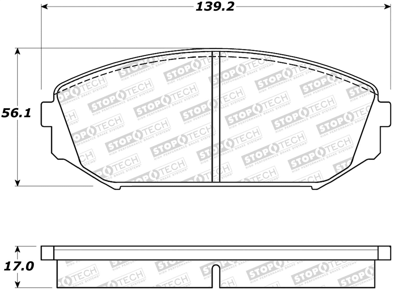 Front StopTech 308.07930 Brake Pads with Shims and Hardware Street