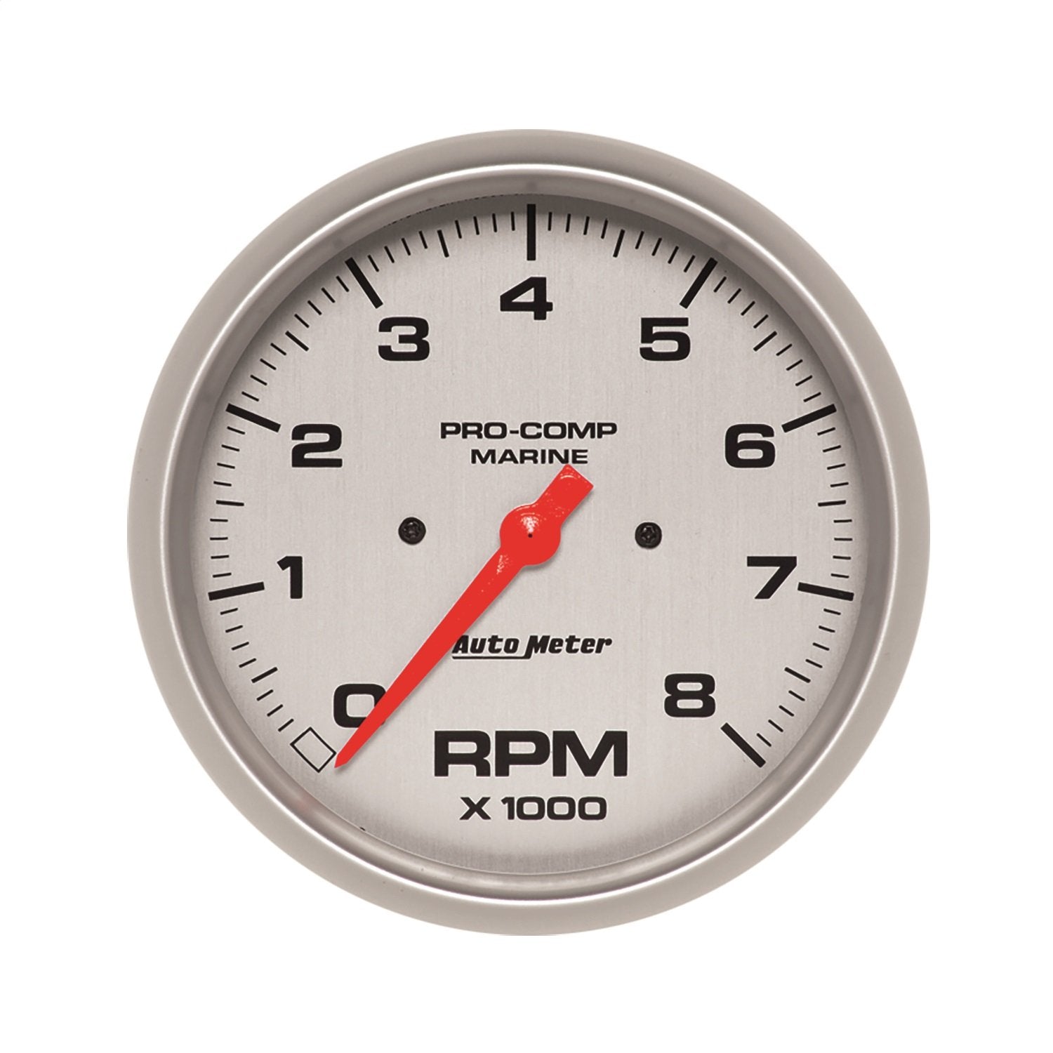 Gauge AutoMeter 200797-33 Tachometer (Marine Silver Ultra-Lite 5", 8K RPM, Marine Silver)
