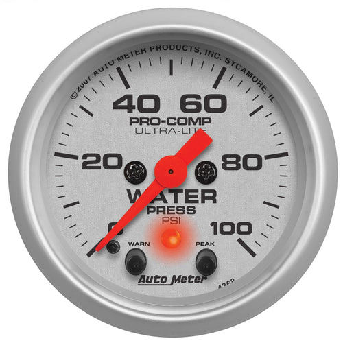 Auto Meter Ultra-Lite 4368 Electric Water Pressure Gauge