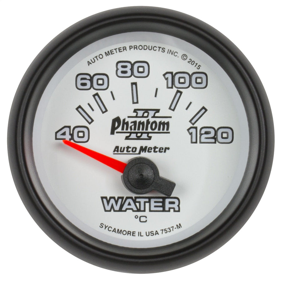 Gauge AUTO METER 7537-M Water Temp (Phantom II 2 1/16", 40-120ºc, Electric, Phantom Ii)