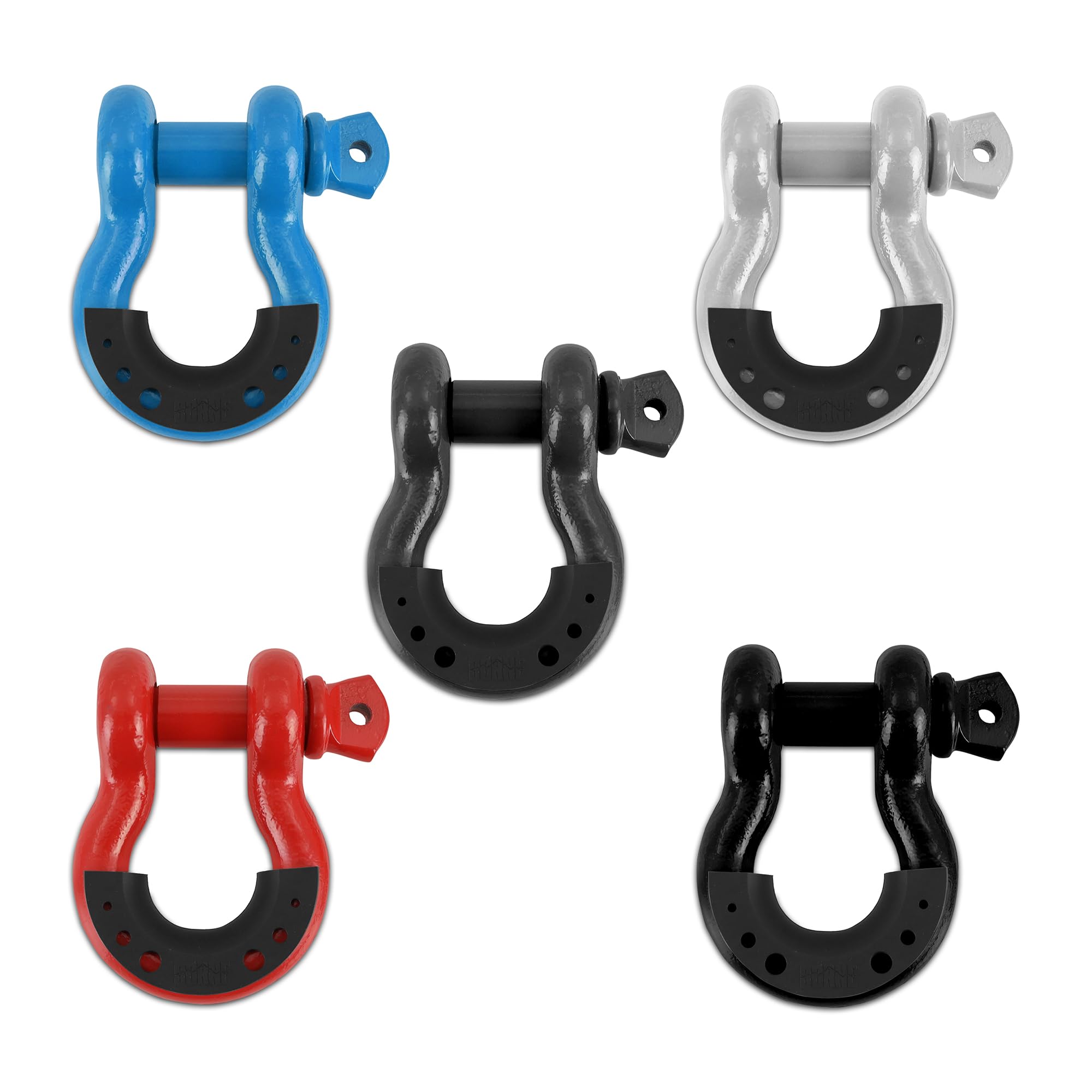 3/4" Mishimoto Steel D-Ring Shackle Set, 2 Pieces, Gunmetal