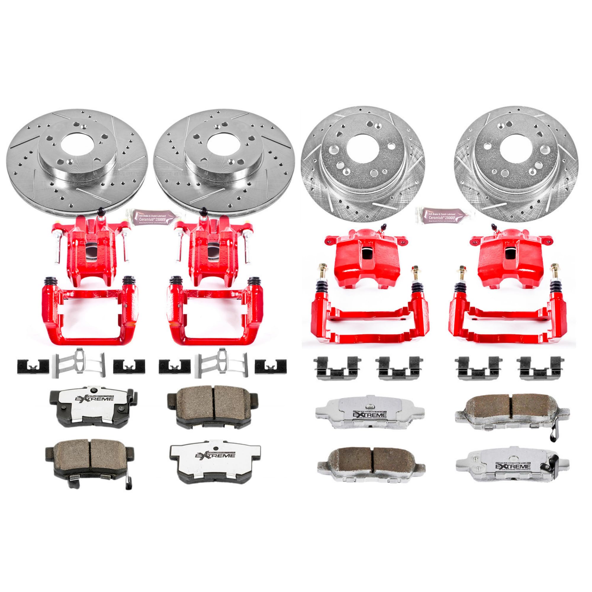 Power Stop Z26 KC2296-26 Front & Rear Street Warrior Brake Kit Acura For Acura CL 2001-2003 [Model Specific]