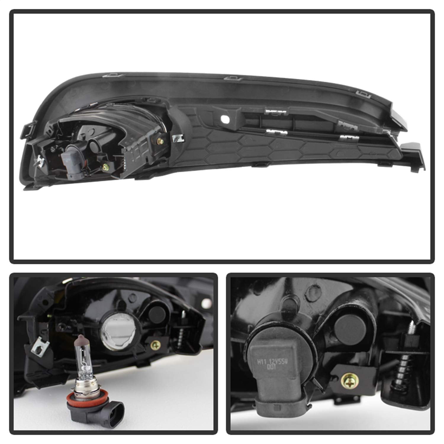 Fog Lights Xtune 5077745 Black/Clear