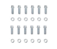 12 Pt Mr. Gasket Intake Manifold Bolt Kit Sb Chev, Silver
