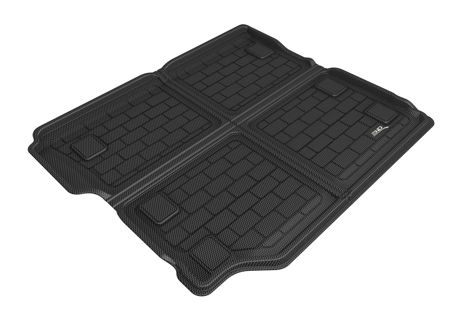3D MAXpider Kagu Custom Fit Cross Fold Cargo Liner (Black) Compatible with Jeep Wrangler Unlimited JL 2018-2026(w/Subwoofer&Flat Load Floor)- Cargo Liner