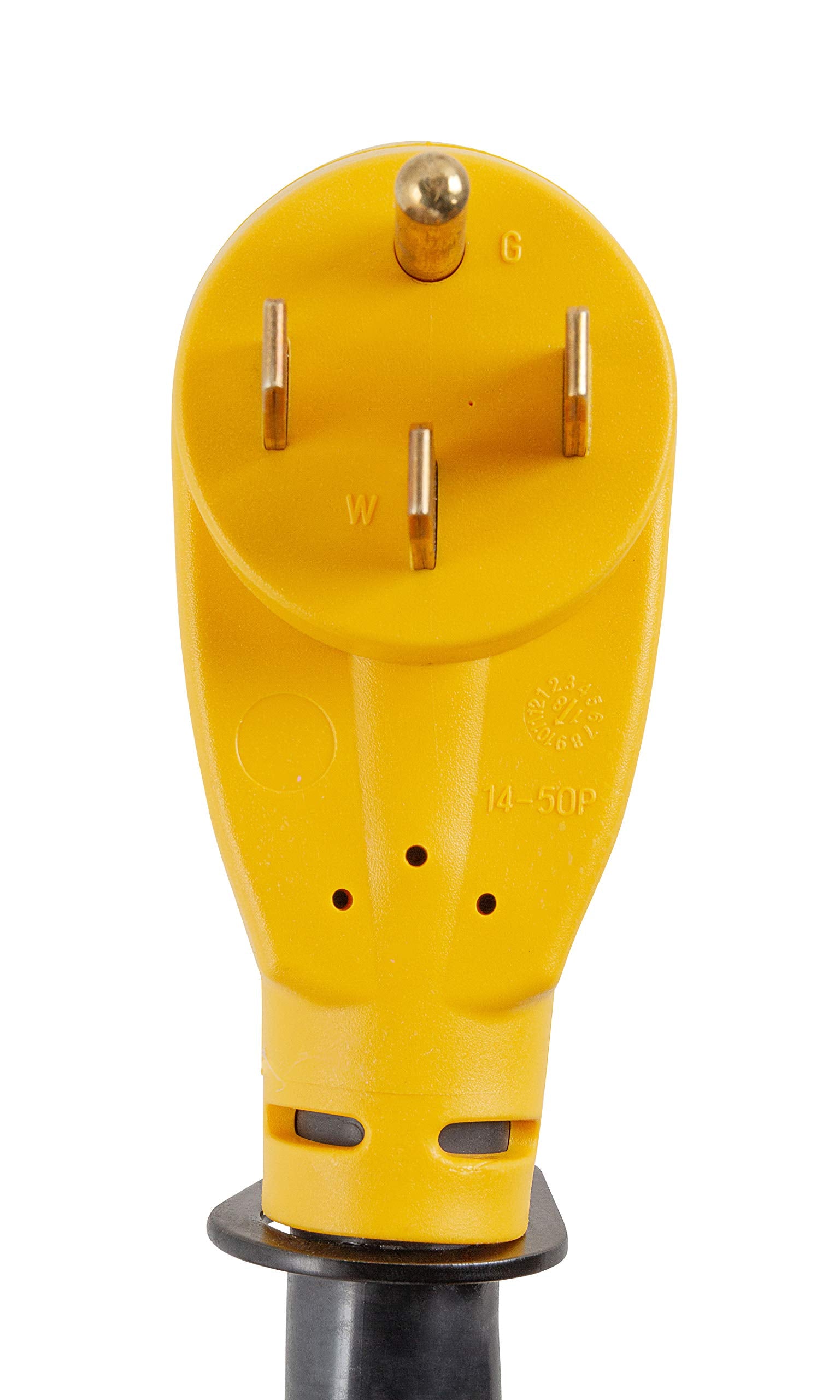 Power Grip Camco RV 50-Amp Voltage & Surge Protector - Features Integrated Surge Protection of Up to 4,200 Joules & Diagnostic LEDs Indicate Wiring Faults (55306)
