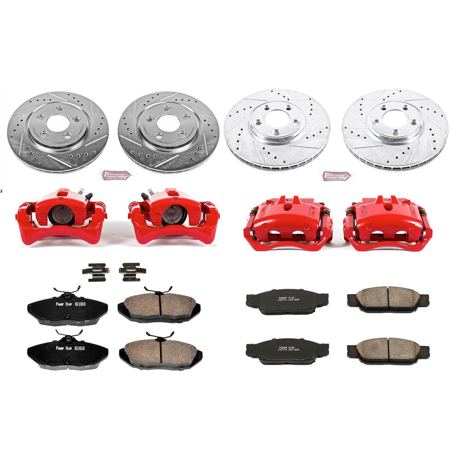 Power Stop Z23 Evolution Sport Performance Brake Kit with Caliper For Jaguar S-Type 2000-2002 [Model Specific]