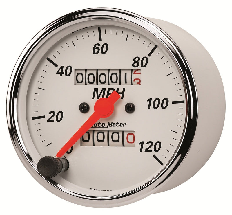 Auto Meter Arctic White 1396 Mechanical Speedometer, 3.125 in.