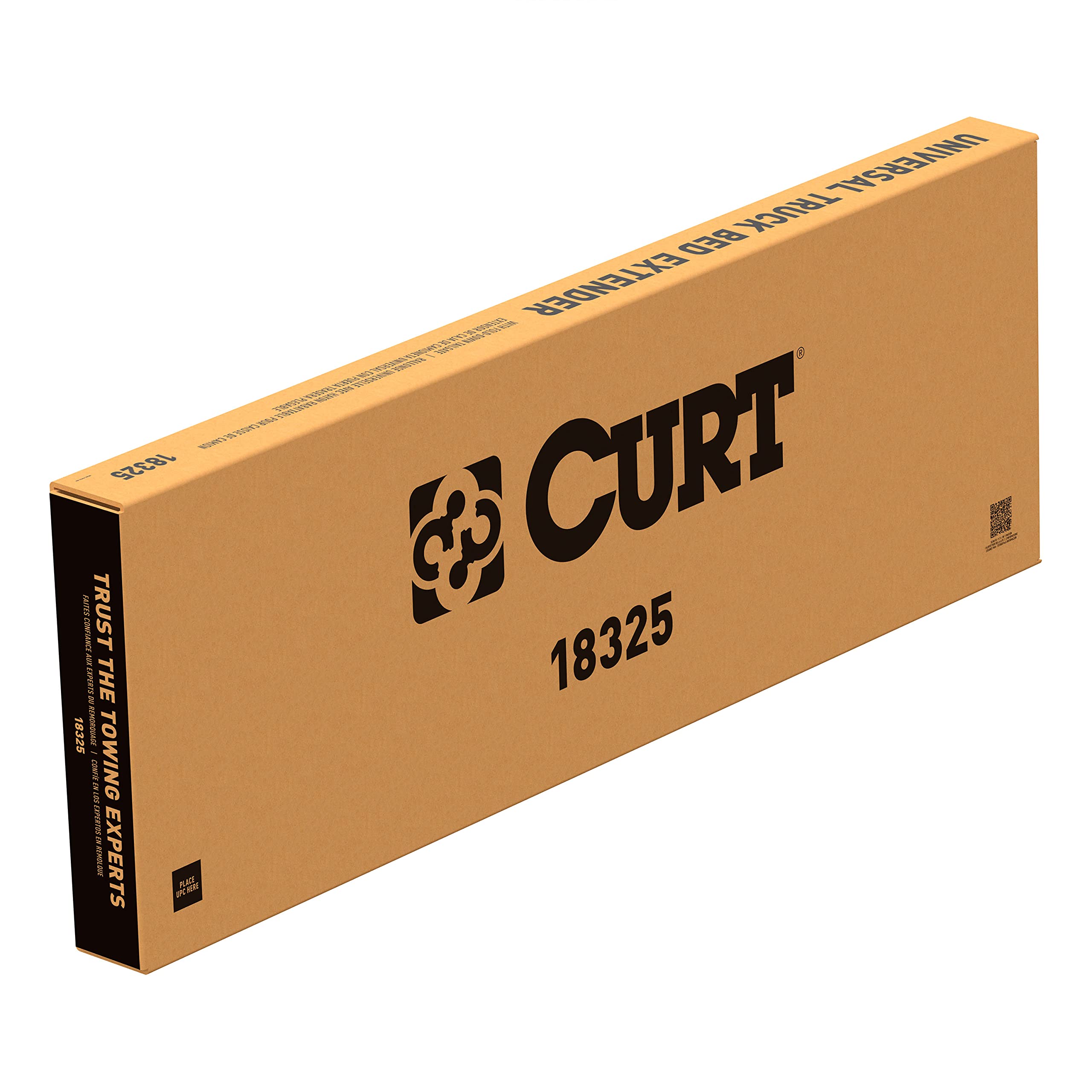 CURT Universal Truck Bed Extender 18325 with Fold-Down Tailgate, 26-1/2 x 58-3/4 x 19-3/4-Inch ID, Black Steel