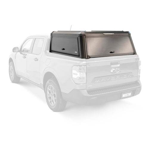 Westin EXP Truck Cap Hi-Top 16-15795 with Solid Front Glass fits 2022-2024 Maverick Hi-Top Matte Black