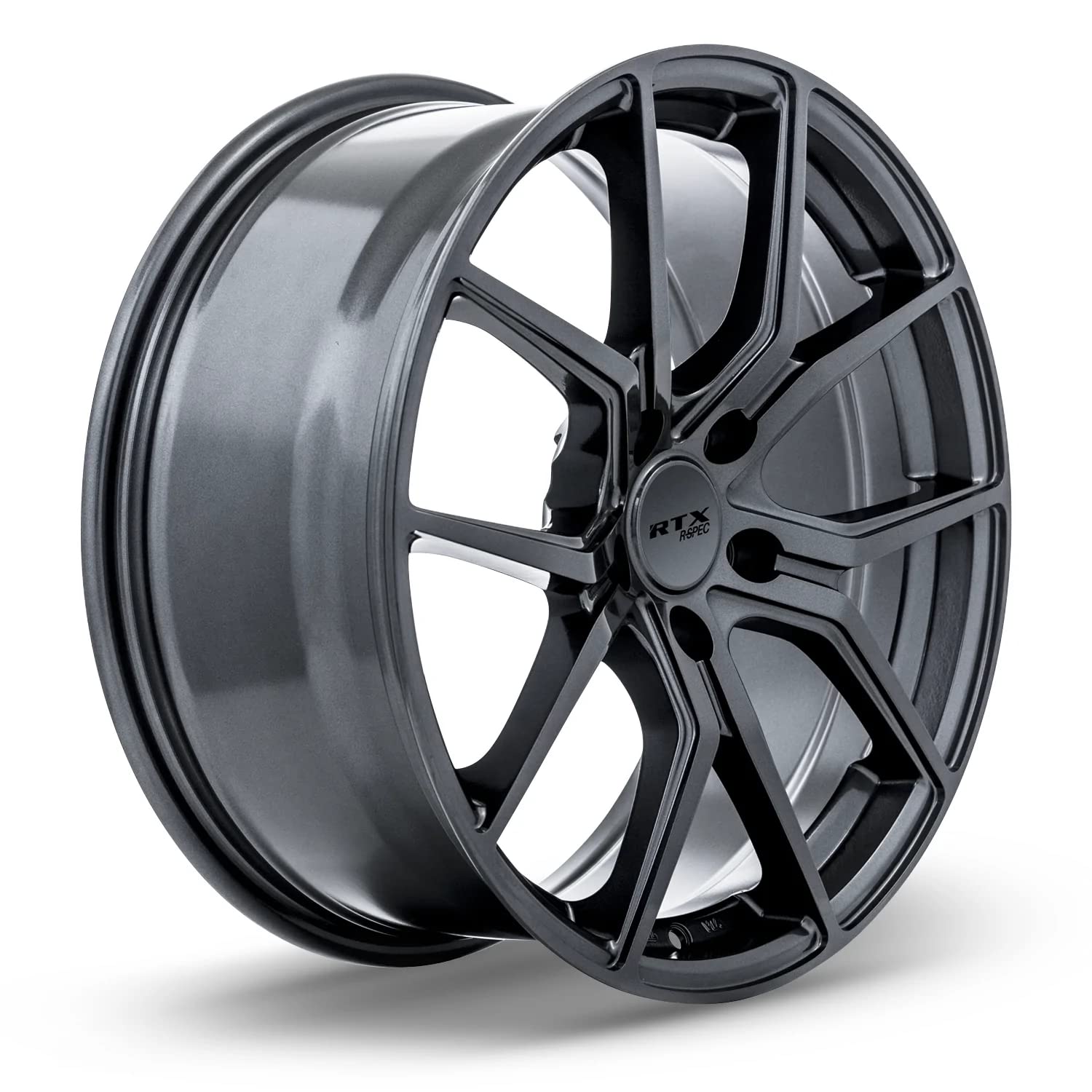 Gunmetal Rim RTX FF10 Custom Wheel - 18x8, 38 Offset, 5x108 Bolt Pattern, 63.4mm Hub