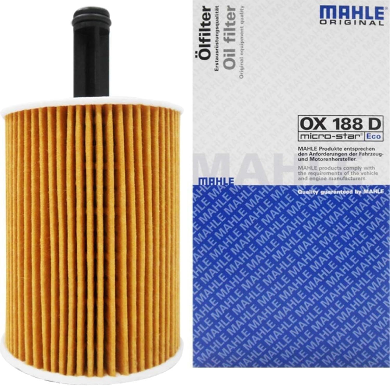 Engine Oil Filter MAHLE OX 188D, 1 Pack