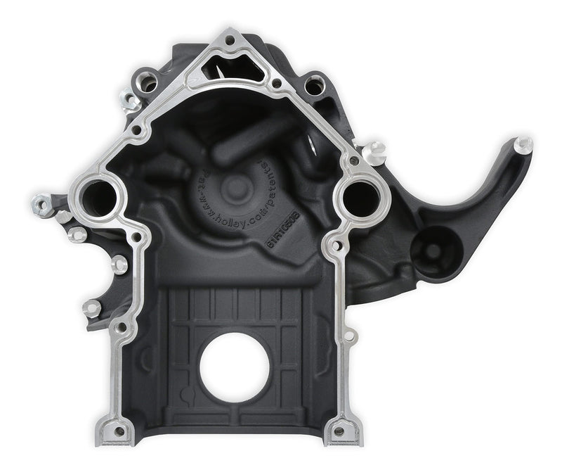 97-375 Holley Replacement Timing Cover - Black Finish