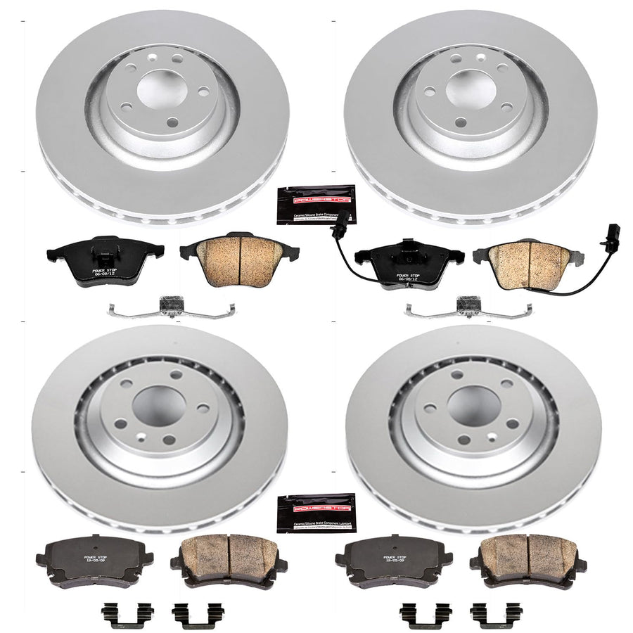 Power Stop Z23 Evolution Geomet Coated Brake Kit For Audi A6 2006, Audi A6 Quattro 2005-2011 [Model Specific]