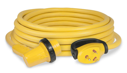 30RPCRV ParkPower by Marinco 30 Amp 125V 30 Foot Right Angle Swivel Handle Yellow RV Power Cord