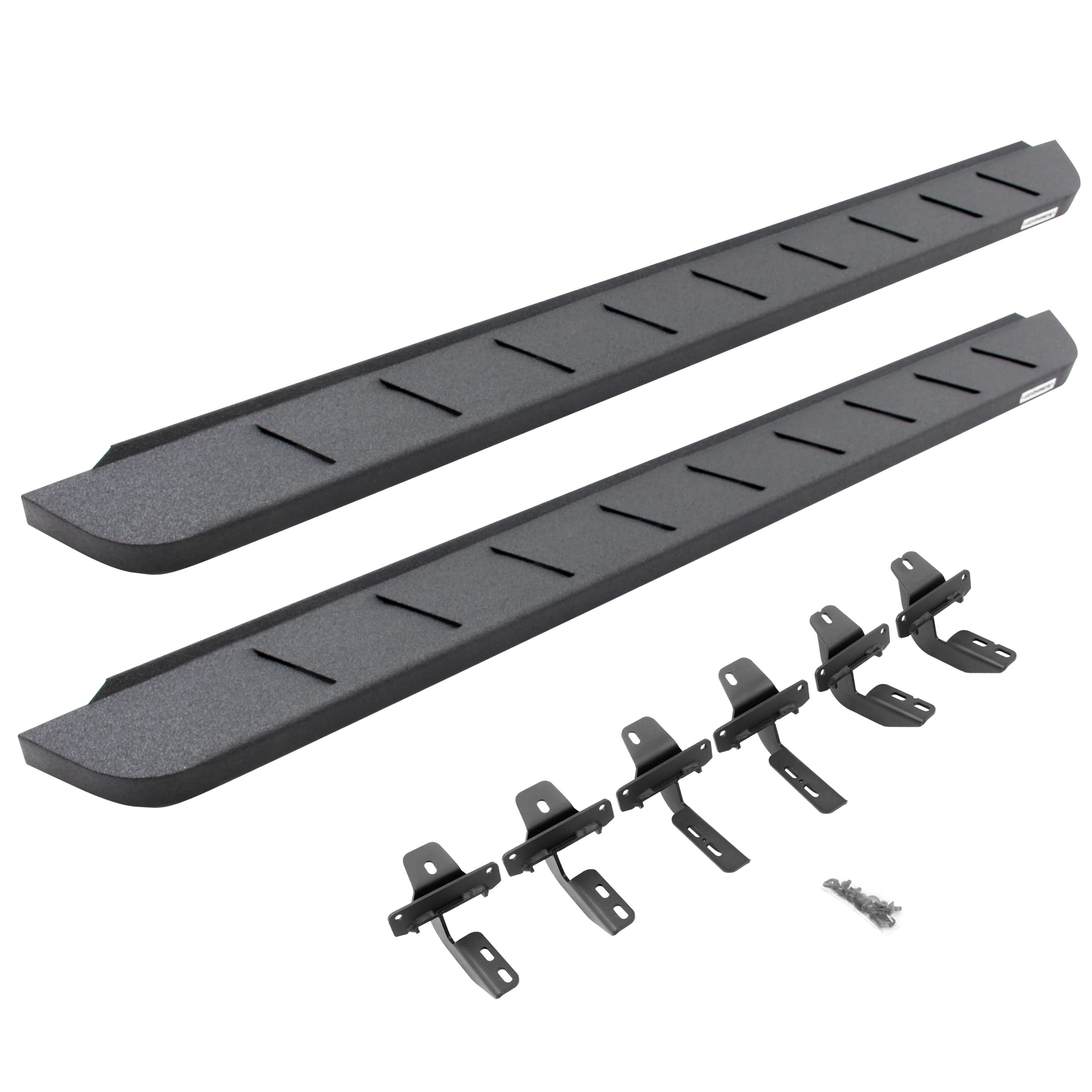 Go Rhino RB10 Brackets & Running Board Kit | Galvanized Steel, Textured Black | 63441580PC | Fits 2007-2021 Toyota Tundra Double Cab Pickup