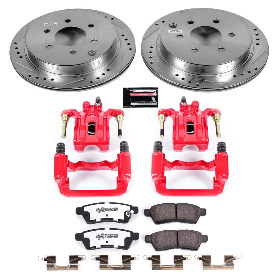 Power Stop Z36 KC4621-36 Truck & Tow Rear Brake Caliper Kit- Brake Rotors, Brake Pads, Brake Calipers