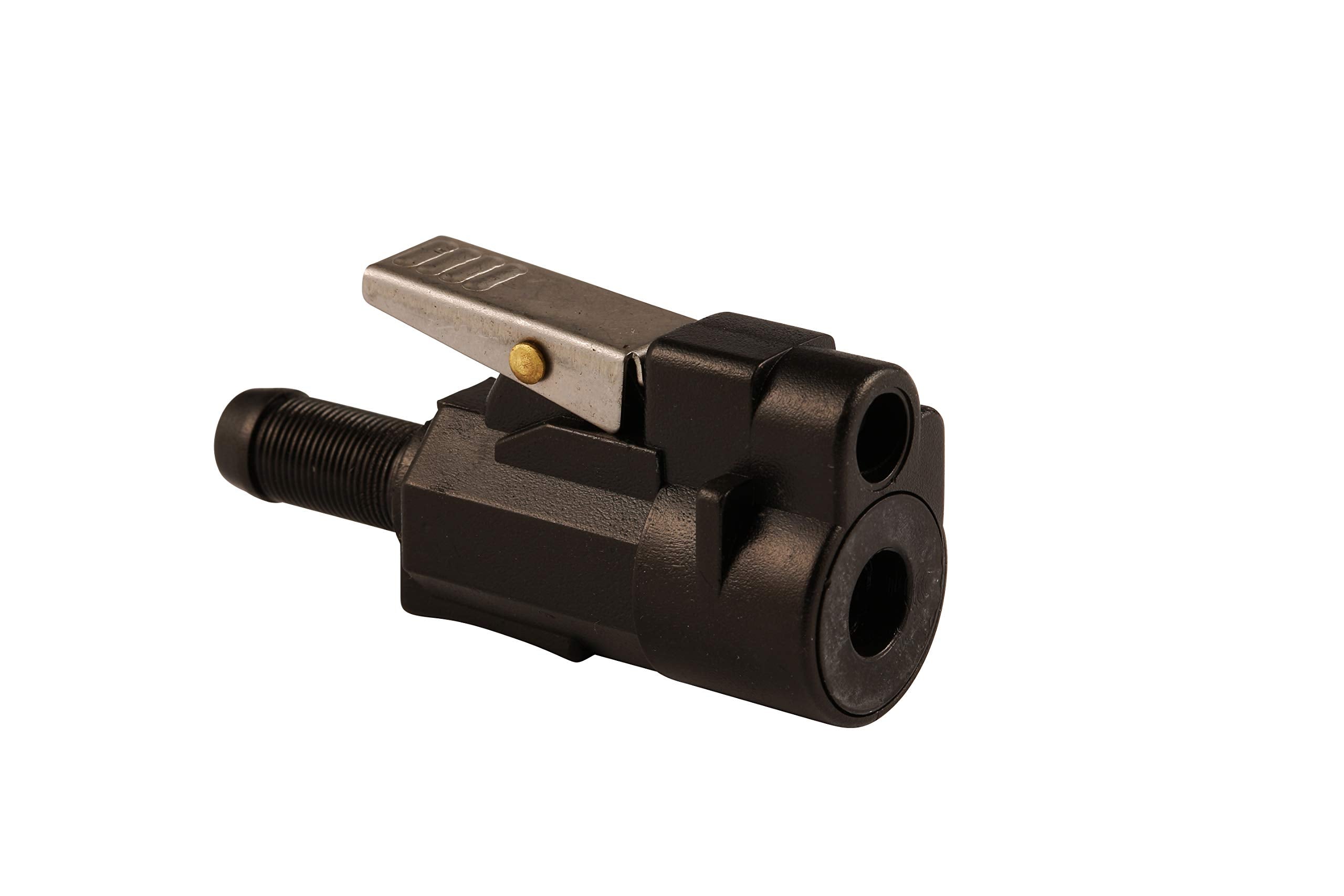 Marine Fuel Tank Fitting Attwood 8890LP6, 3/8-Inch Barb Hose Female Tank Fitting for Mercury/Mariner Engines, Black Acetal