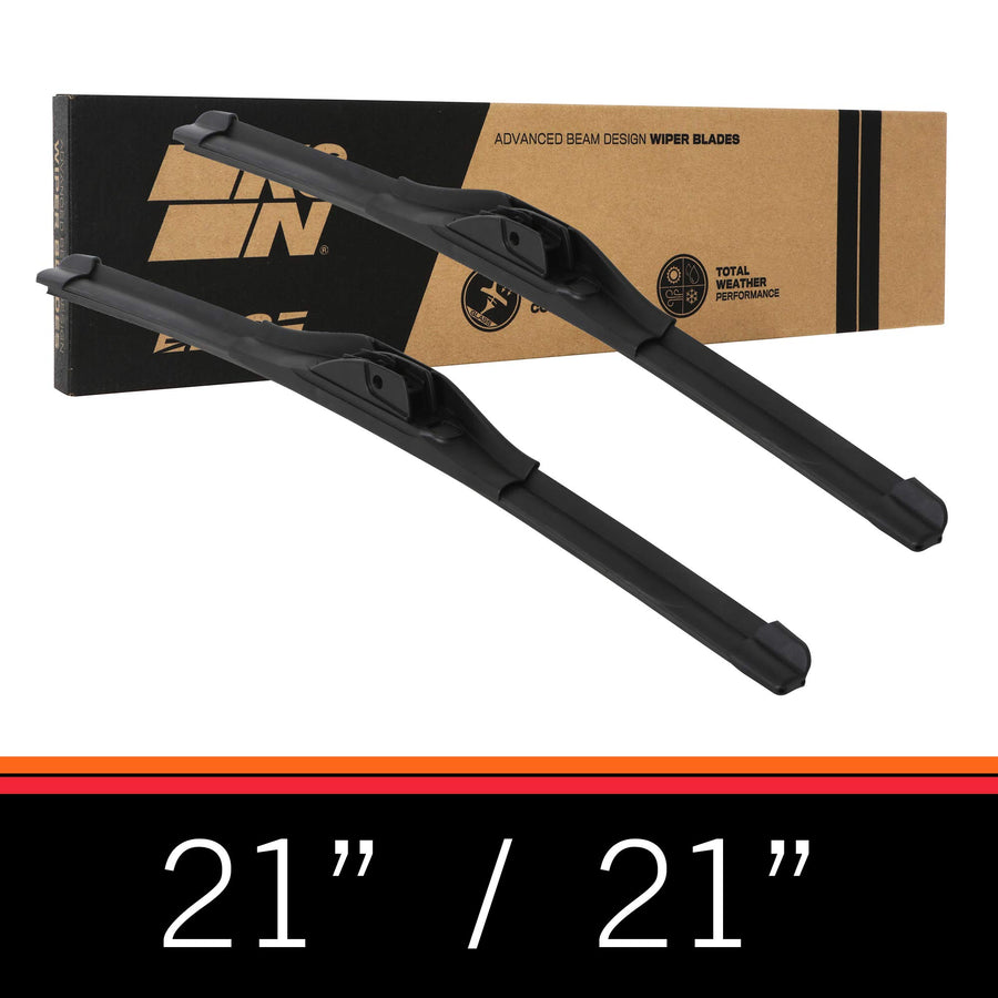 Wiper Blades K&N EDGE: All Weather Performance, Superior Windshield Contact, Streak-Free Wipe Technology: 21" (Pack of 2)