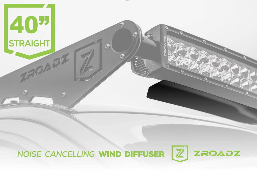 ZROADZ Wind Diffuser Noise Cancelling, Black, Aluminum for 40 Inch Straight Double Row LED Light Bar (Z330040S)