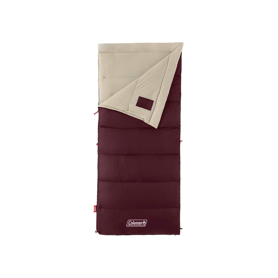 Autumn Glen Coleman 50°F Sleeping Bag, Lightweight Sleep Sack with No-Snag Zipper, Machine Washable for Easy Cleaning