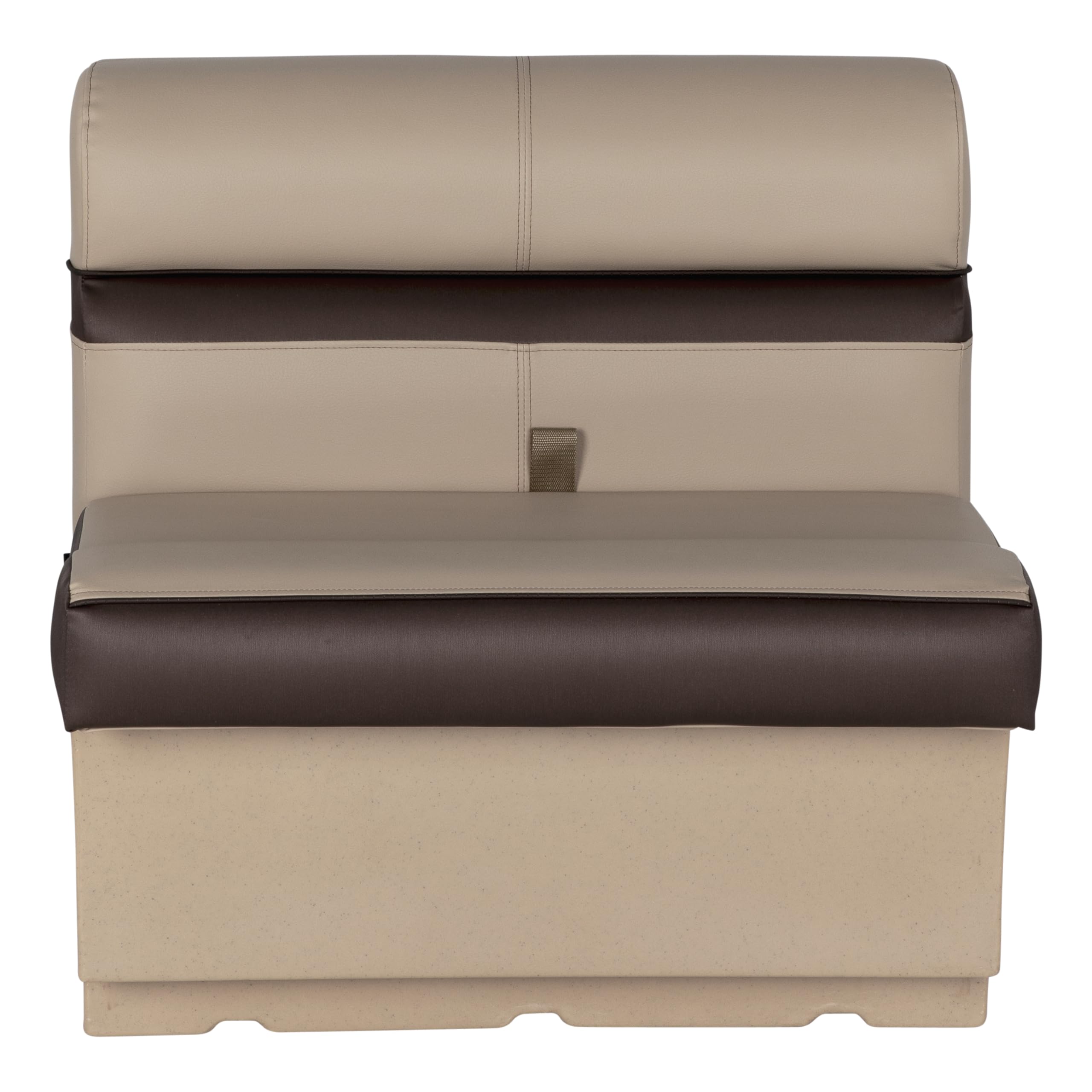 Rockport Series Lippert 30" Straight Pontoon Bench Seat, Measures 30" L x 26" W x 30" H, Marine-Grade Vinyl, High-Density Foam, Easy Installation, Fits Most Pontoons, Sand – 20221094073