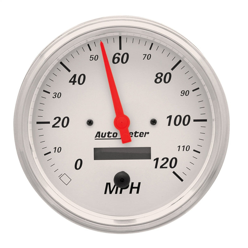 AUTO METER Arctic White 1389 Electric Programmable Speedometer,5.000 in.