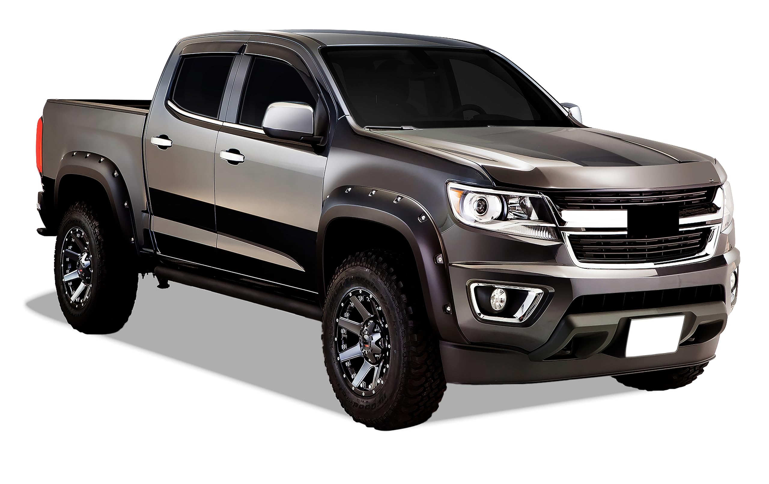 Fender Flares Black Horse Riveted Style Compatible with 2015-2022 Chevrolet Colorado (Excludes ZR2)-FF-CHCO-SM-PKT