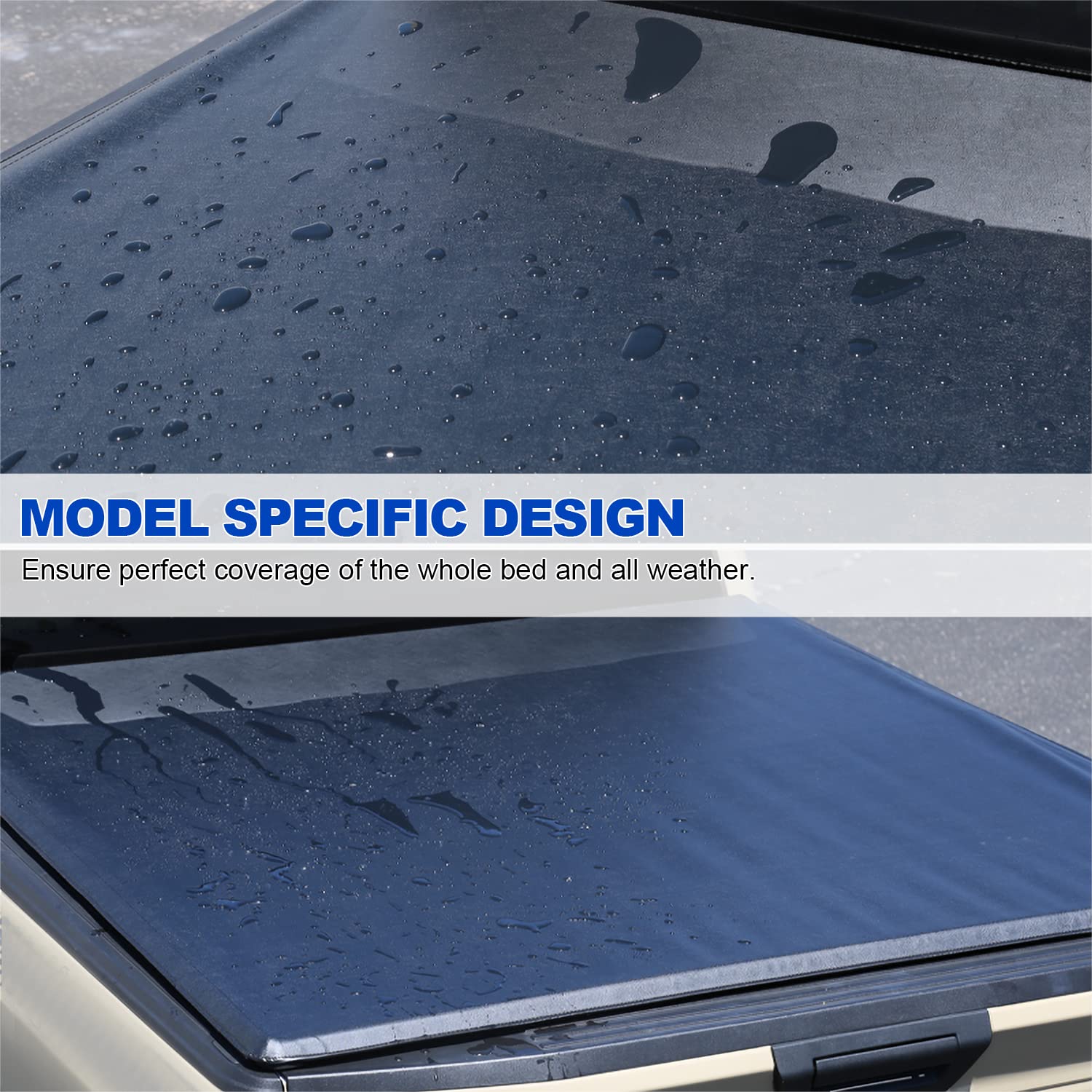 Soft Roll Up Vinyl Tonneau Cover Spec-D Tuning Compatible with 2019-2022 Ford Ranger 6' Standard Bed