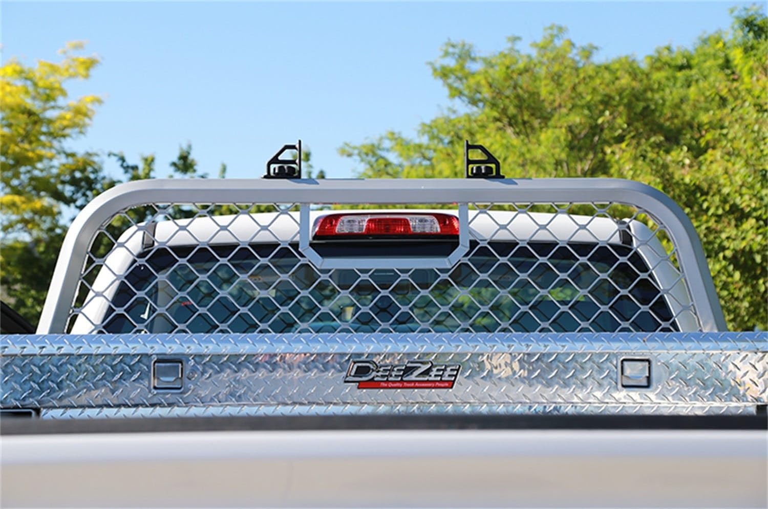 Dee Zee Silver Aluminum Mesh DZ95058R Cab Rack