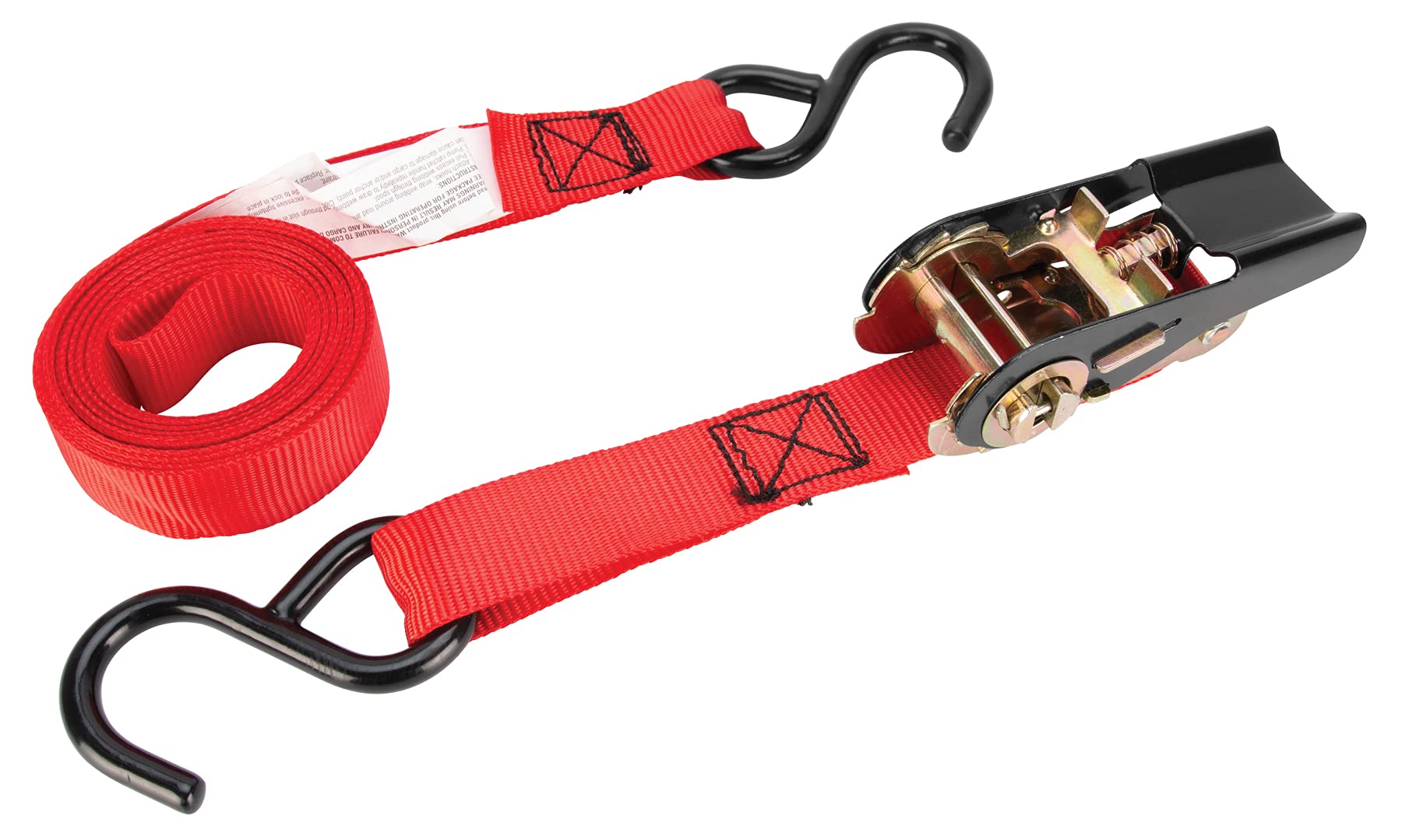 2Pk Performance Tool W1824 1-Inch X 15' Tie Down Straps SecureX - Heavy Duty Ratchet Straps for Safe and Secure Transportation of Cargo and Equipment