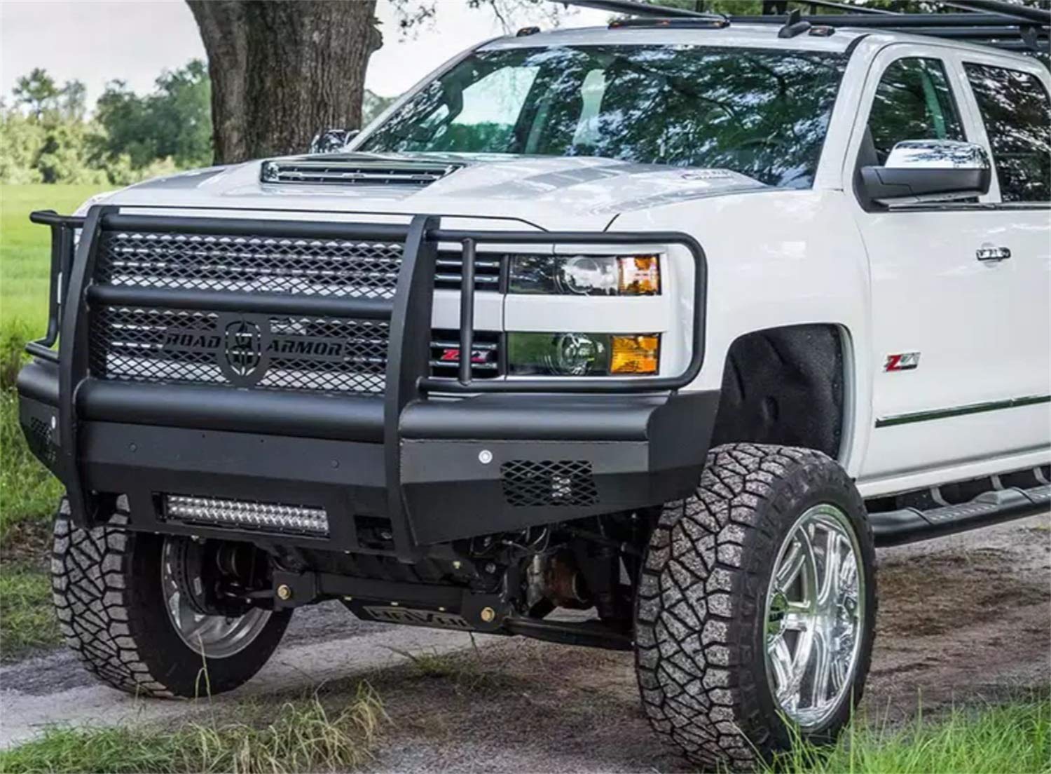 2015+ Chevy Hd Road Armor Vaquero Series Bumper With Full Guard, Non-winch Insert