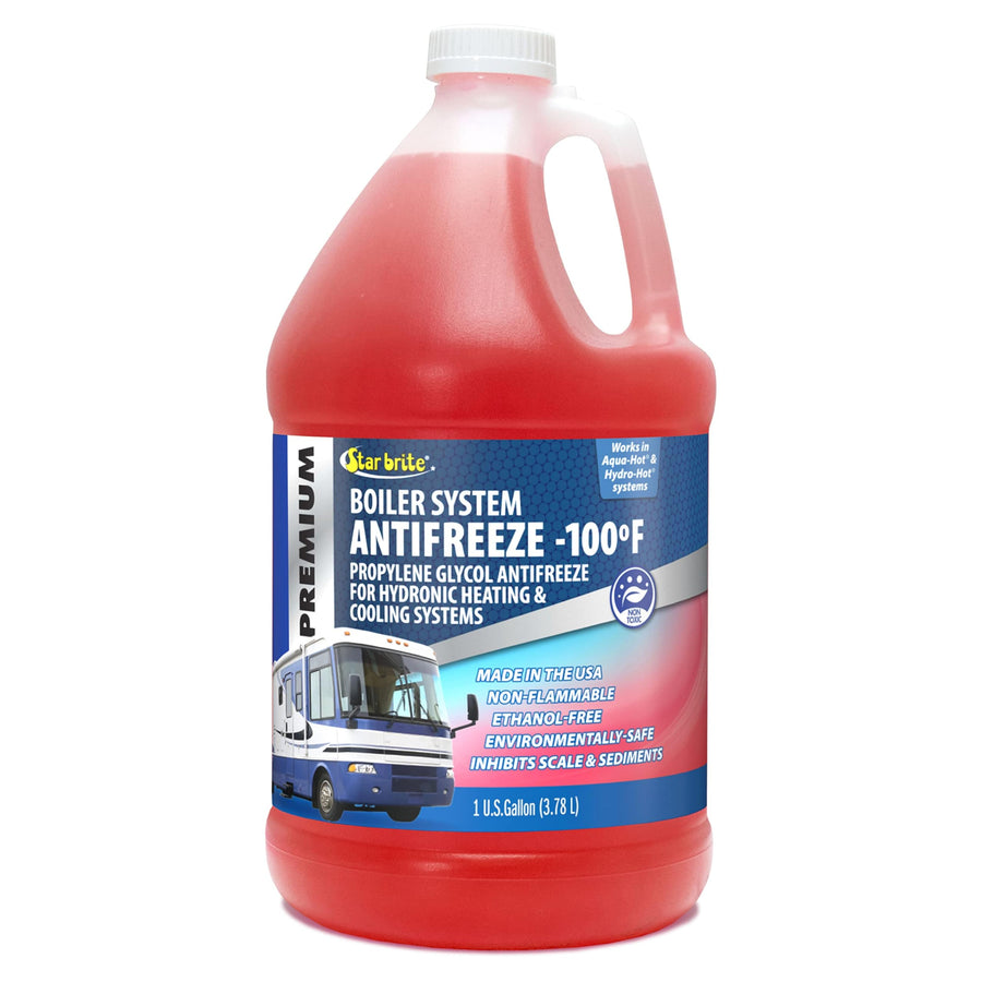Boiler System Antifreeze - STAR BRITE Premium -100° Propylene Glycol Heating & Cooling Fluid - Made in USA - 1 Gallon (032700)