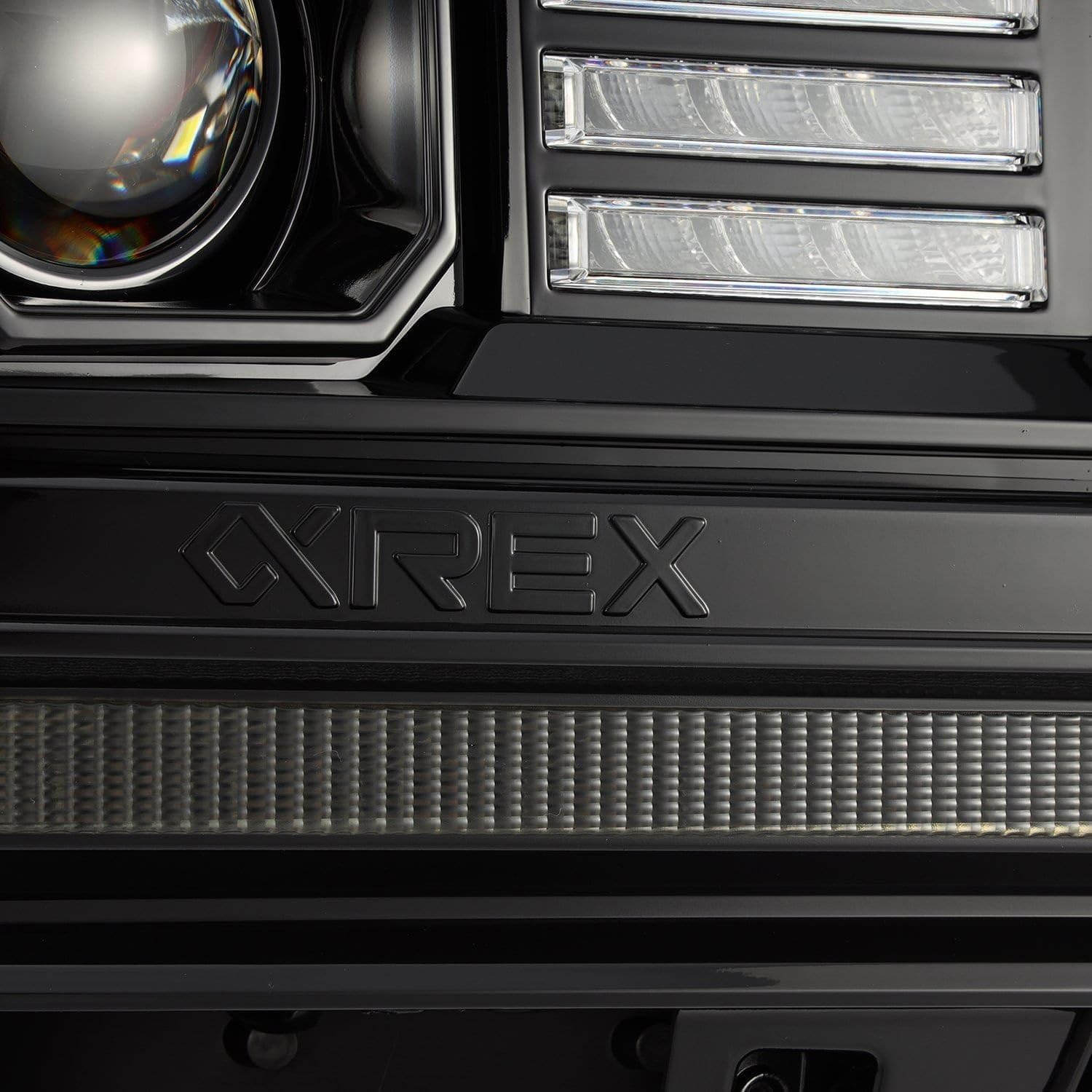 880614 AlphaRex USA LUXX Series LED Projector Headlights fits GMC Sierra 1500, Smoke