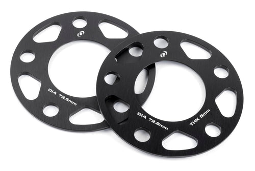 Dinan Wheel Spacers D210-2035 5x120 Bolt Circle - 72.6mm Center Bore - 5mm Thick - Pair