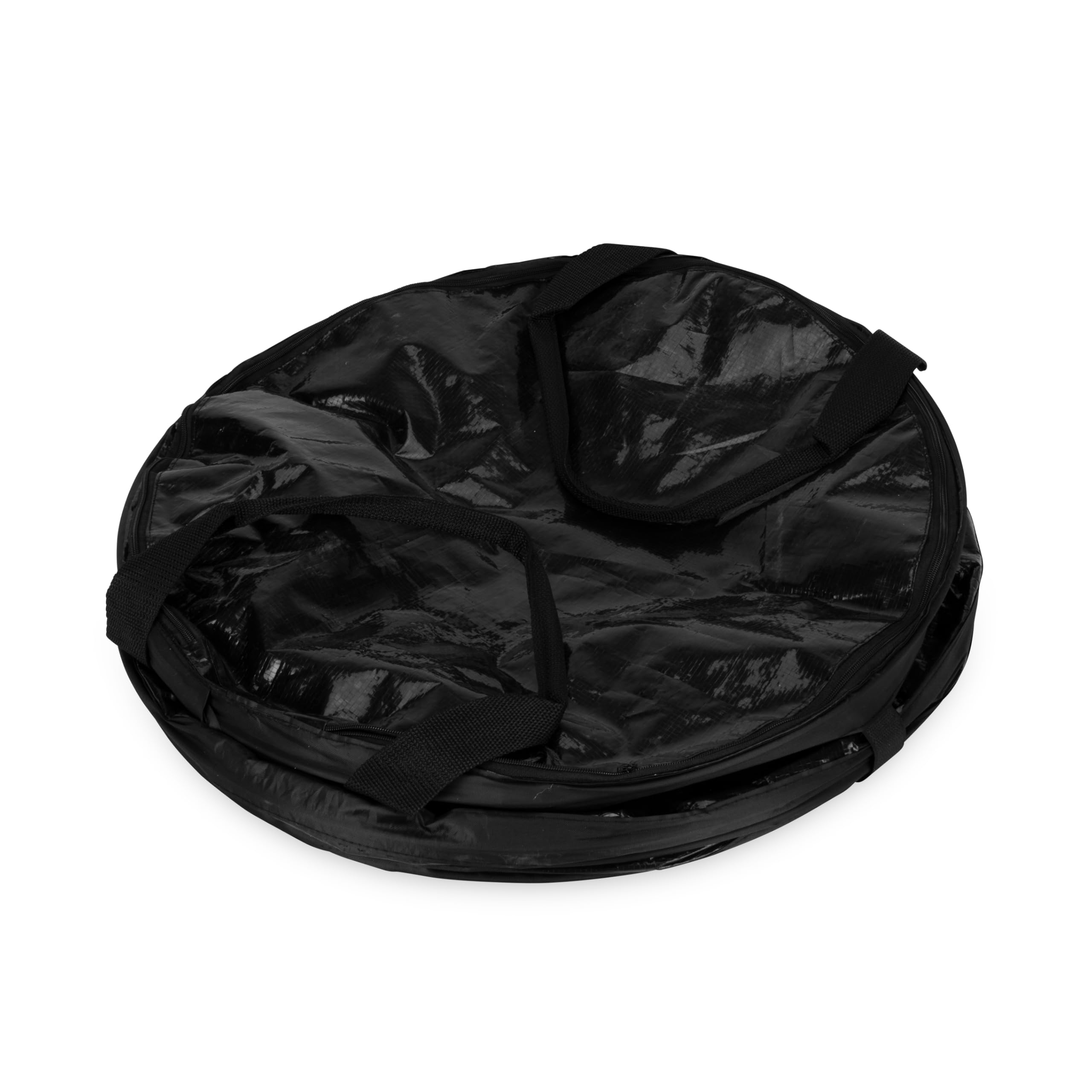 Pop-Up Camco Utility Container - Use as Collapsible Trash Can When Camping - Holds 30-Gallon Kitchen-Size Trash Bags - Stands 2-Ft Tall & Collapses for RV Storage and Organization (42893-A)