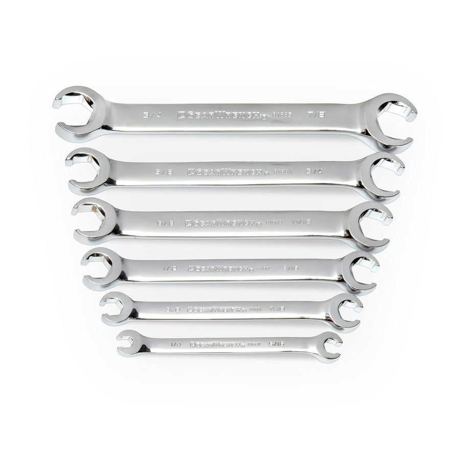 6 Pc. GEARWRENCH Flare Nut Wrench Set, SAE - 81907