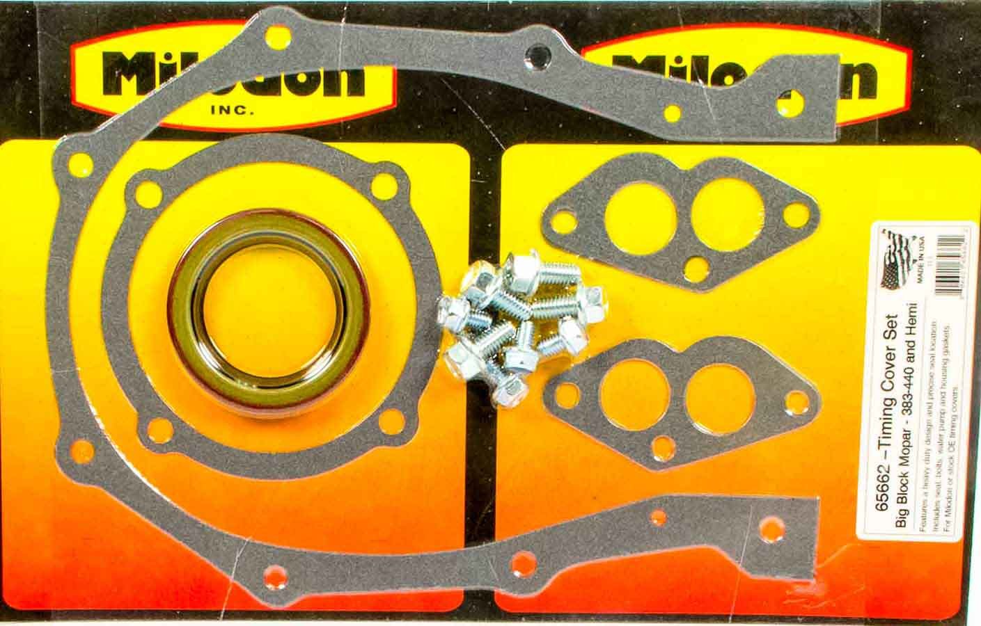 Timing Cover Installation Kit Milodon 65662 for Big Block Mopar